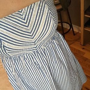 Strapless Seersucker Dress